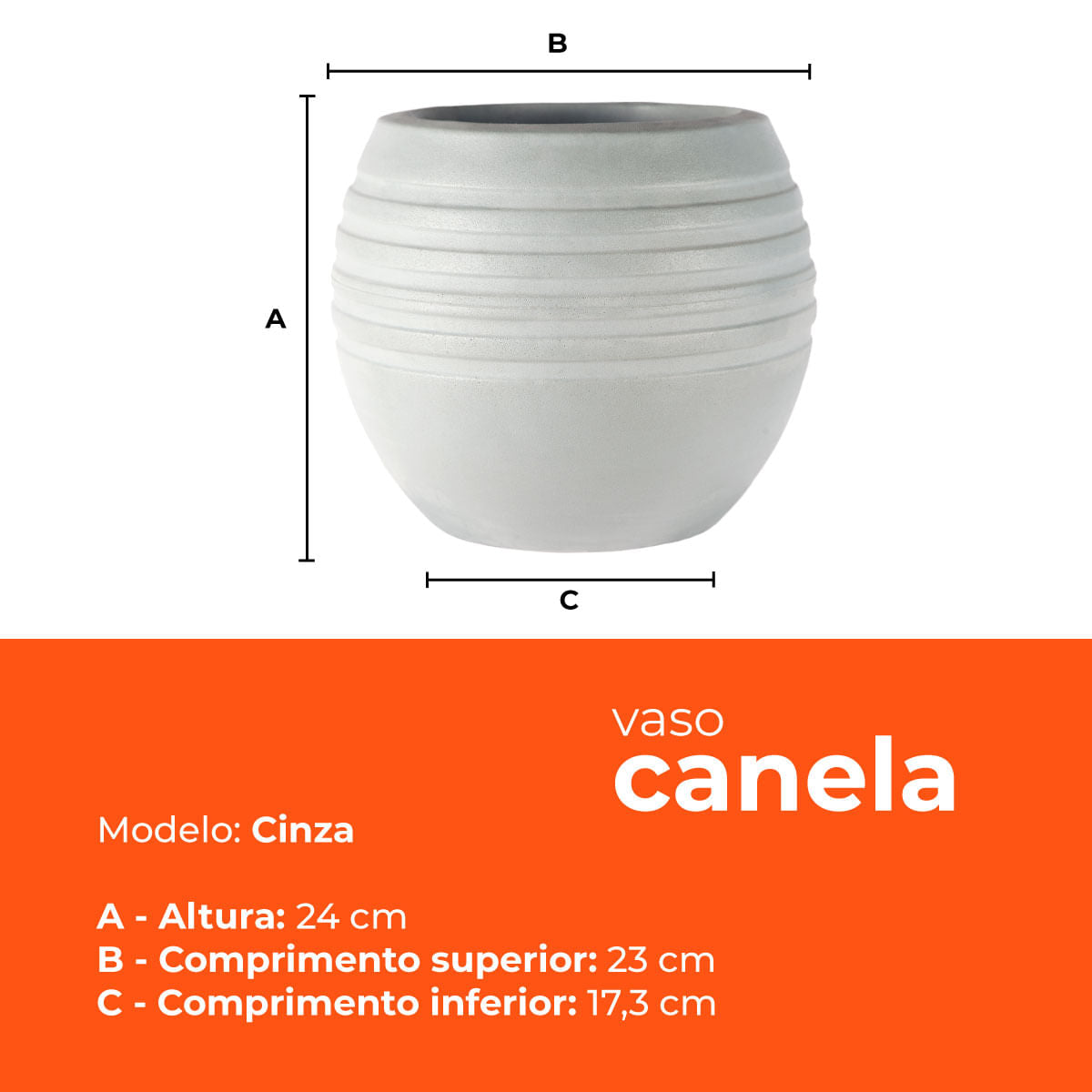 Vaso Canela Cinza 24 Terrano