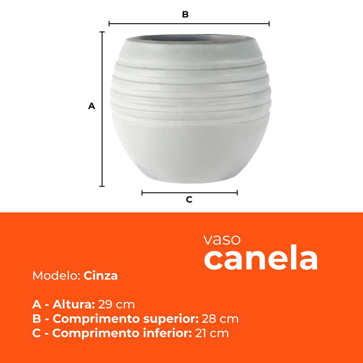 Vaso Canela Cinza 29 Terrano