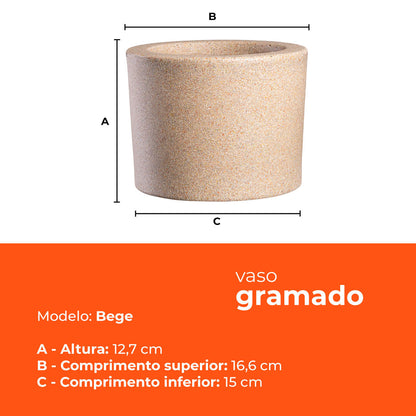 Vaso Gramado Bege Terrano