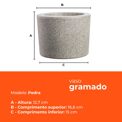 Vaso Gramado Pedra Terrano