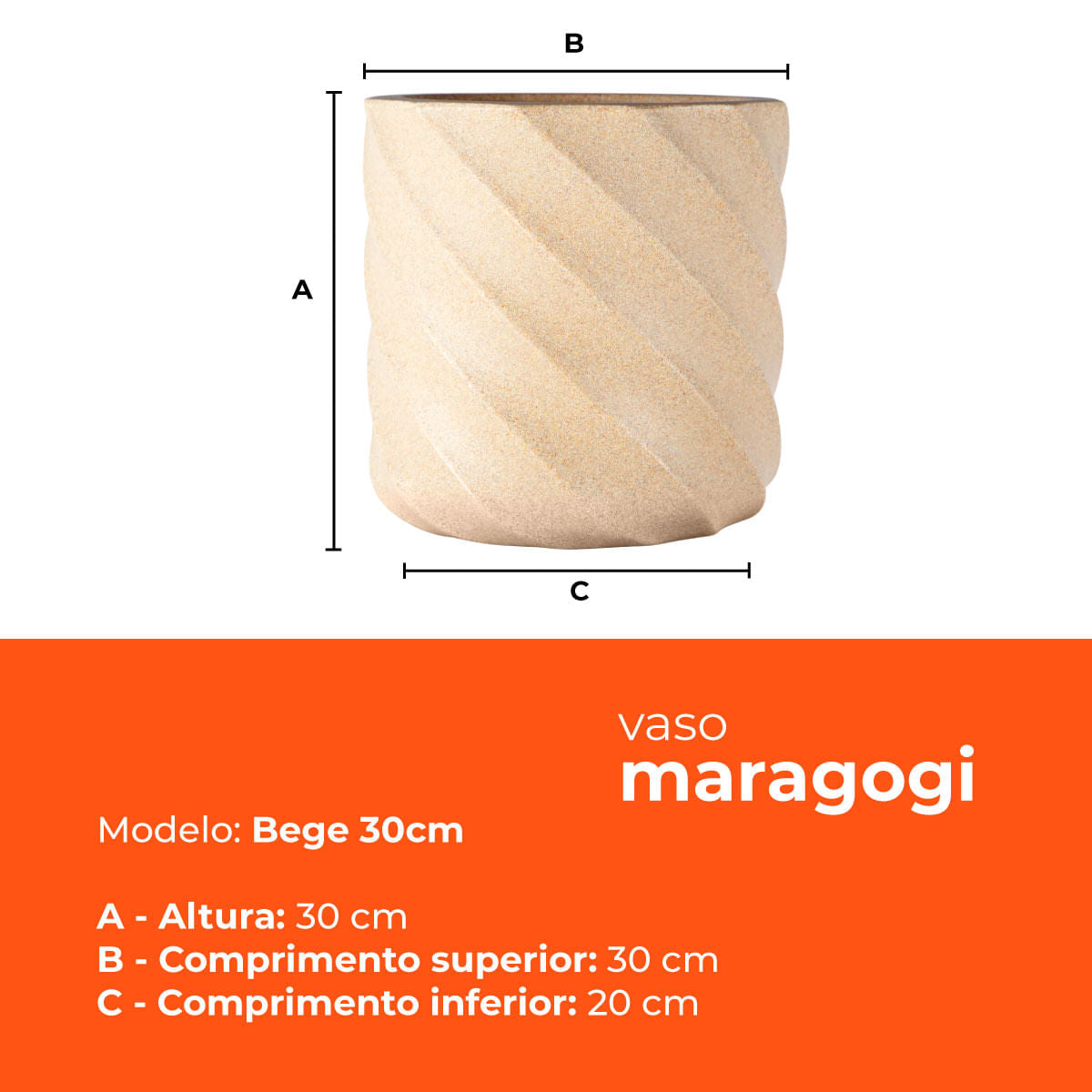 Vaso Maragogi Bege 30 Terrano