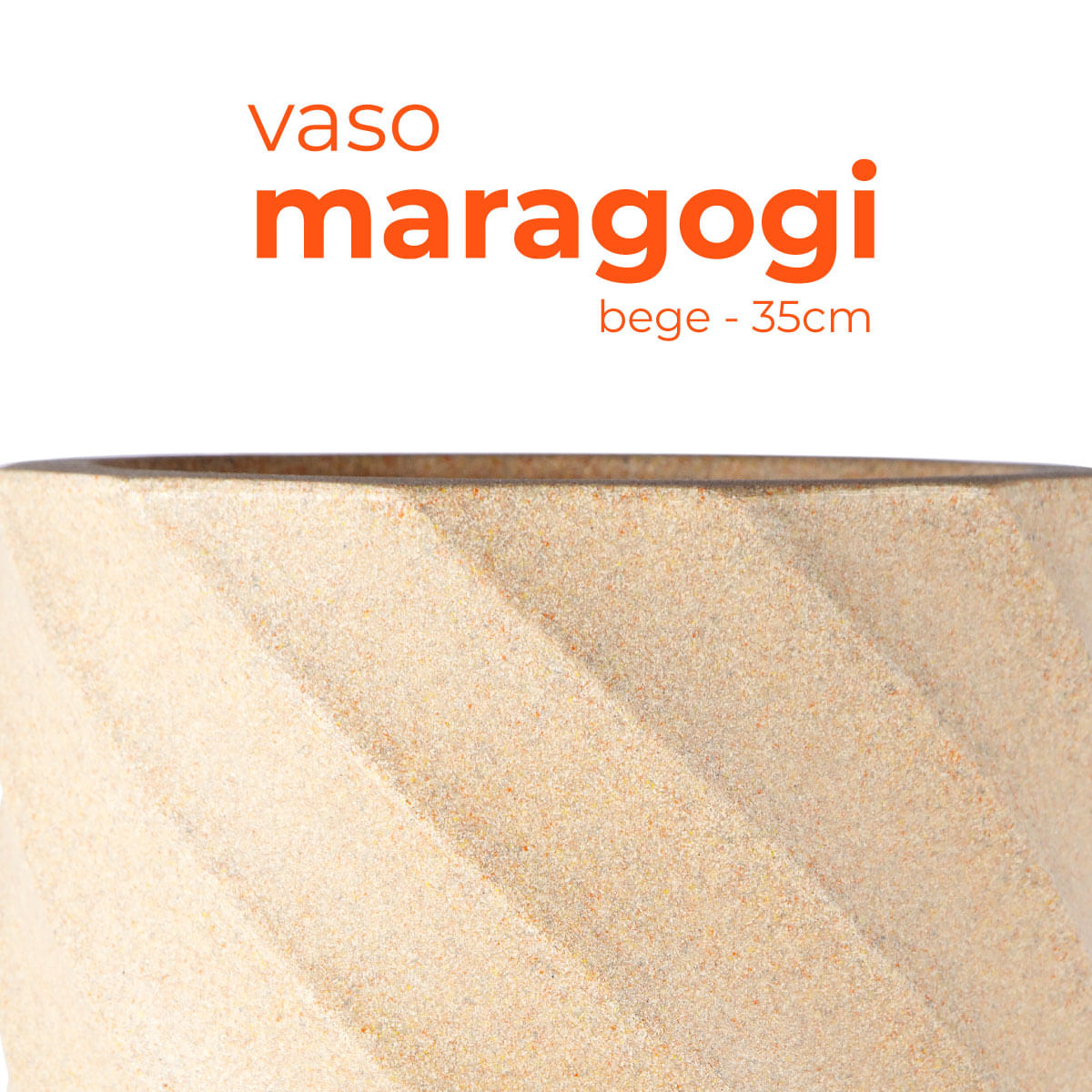 Vaso Maragogi Bege 35cm Terrano