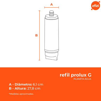 Refil Filtro Prolux G Carvão Ativado Planeta Água