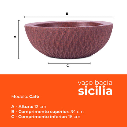 Vaso Bacia Sicilia  Café 12 Terrano