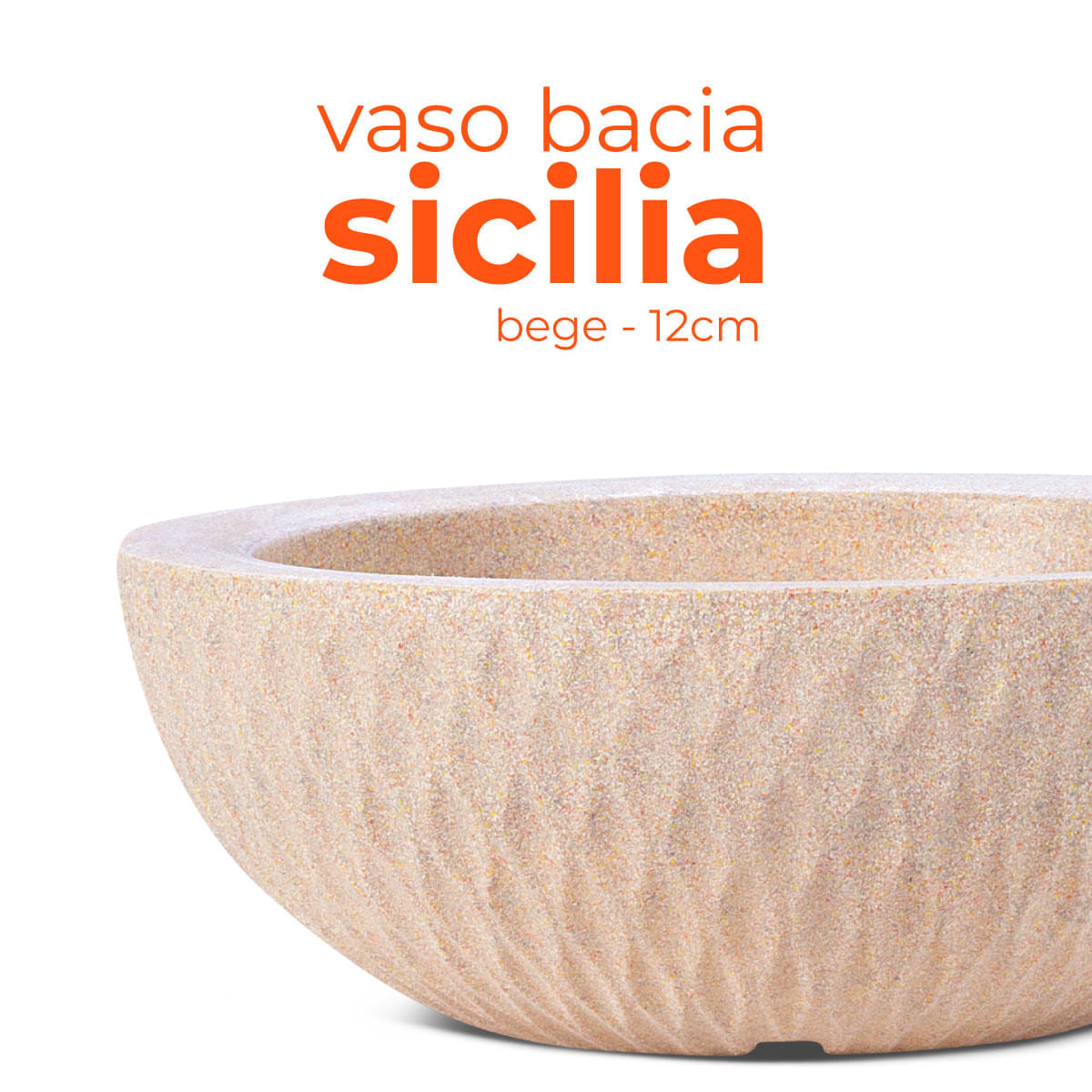 Vaso Bacia Sicilia Bege 12 Terrano