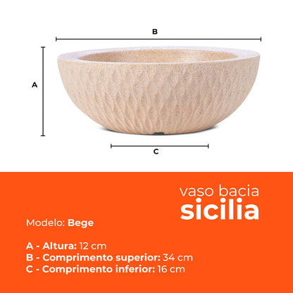 Vaso Bacia Sicilia Bege 12 Terrano