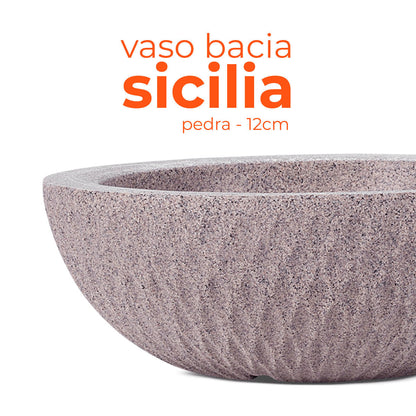 Vaso Bacia Sicilia Pedra 12 Terrano