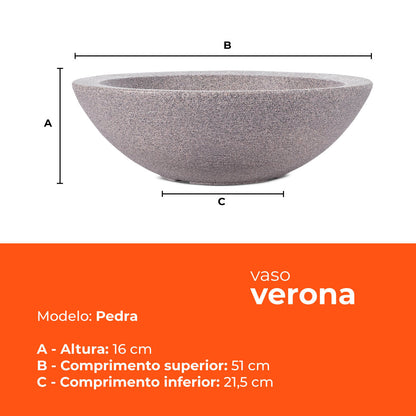 Vaso Bacia Verona Pedra 16 Terrano