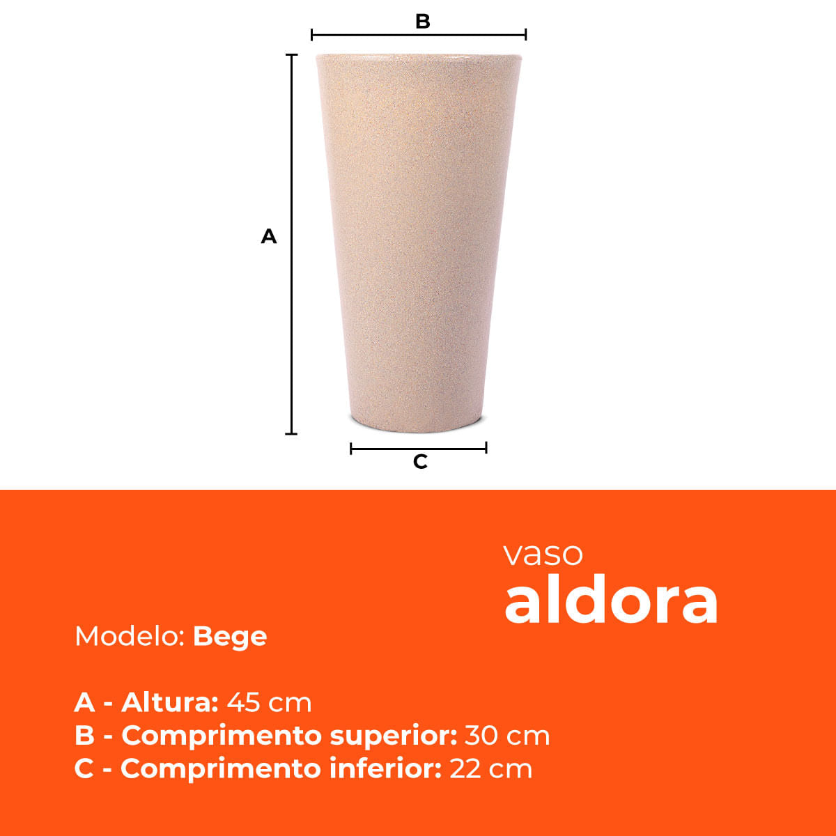 Vaso Aldora Bege 45 Terrano