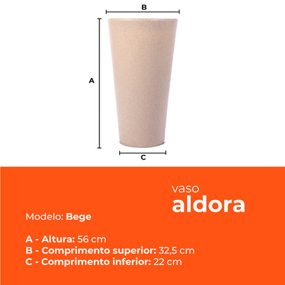 Vaso Aldora Bege 56cm Terrano