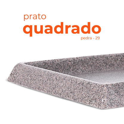 Prato Quadrado Pedra 29 Afort