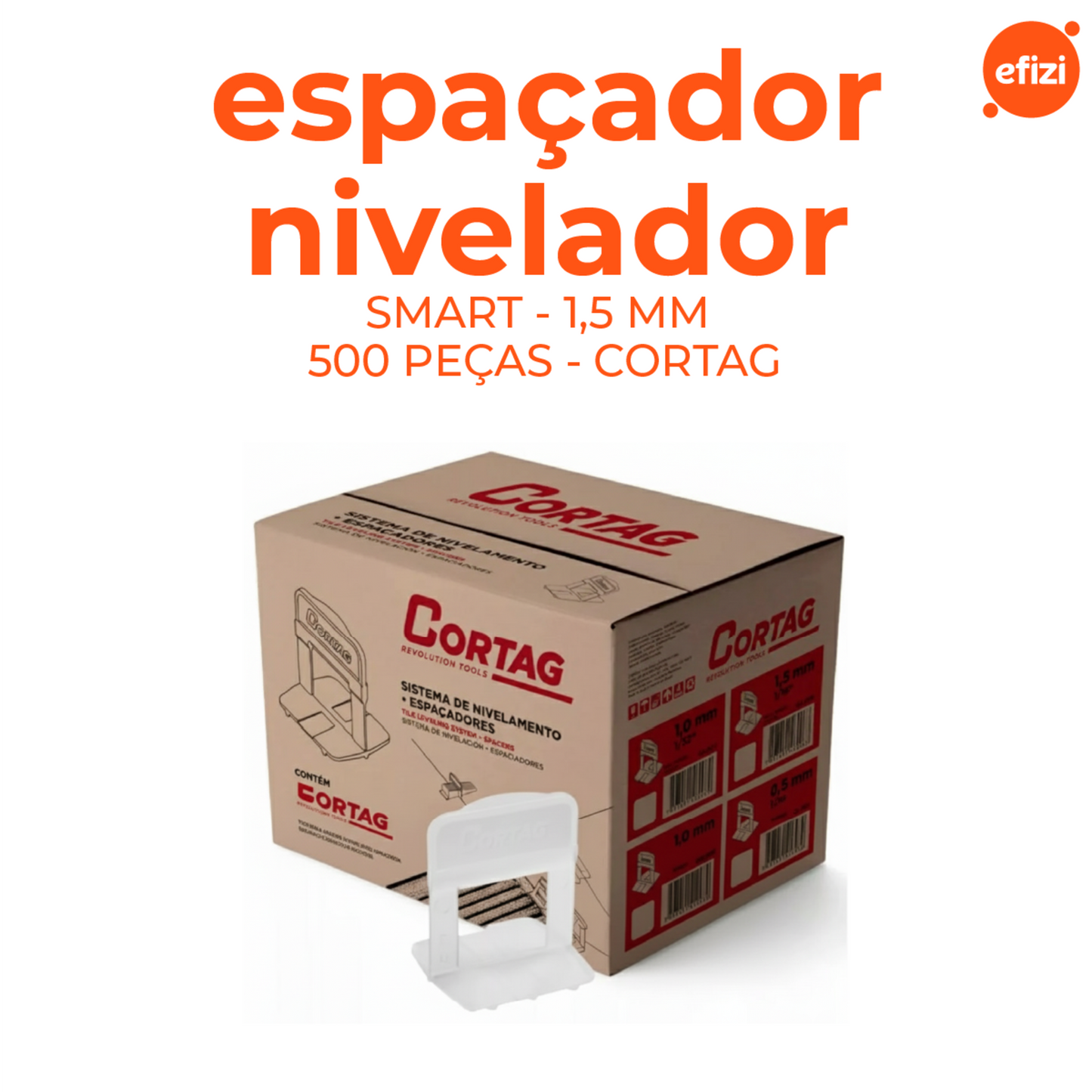 Espaçador Nivelador  1,5 mm SMART  C/ 500 PÇS