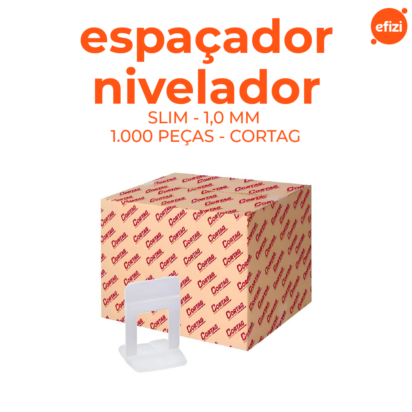 Espaçador Nivelador  Slim 1,0 mm  (TRANSPARENTE) C/1000 PÇS