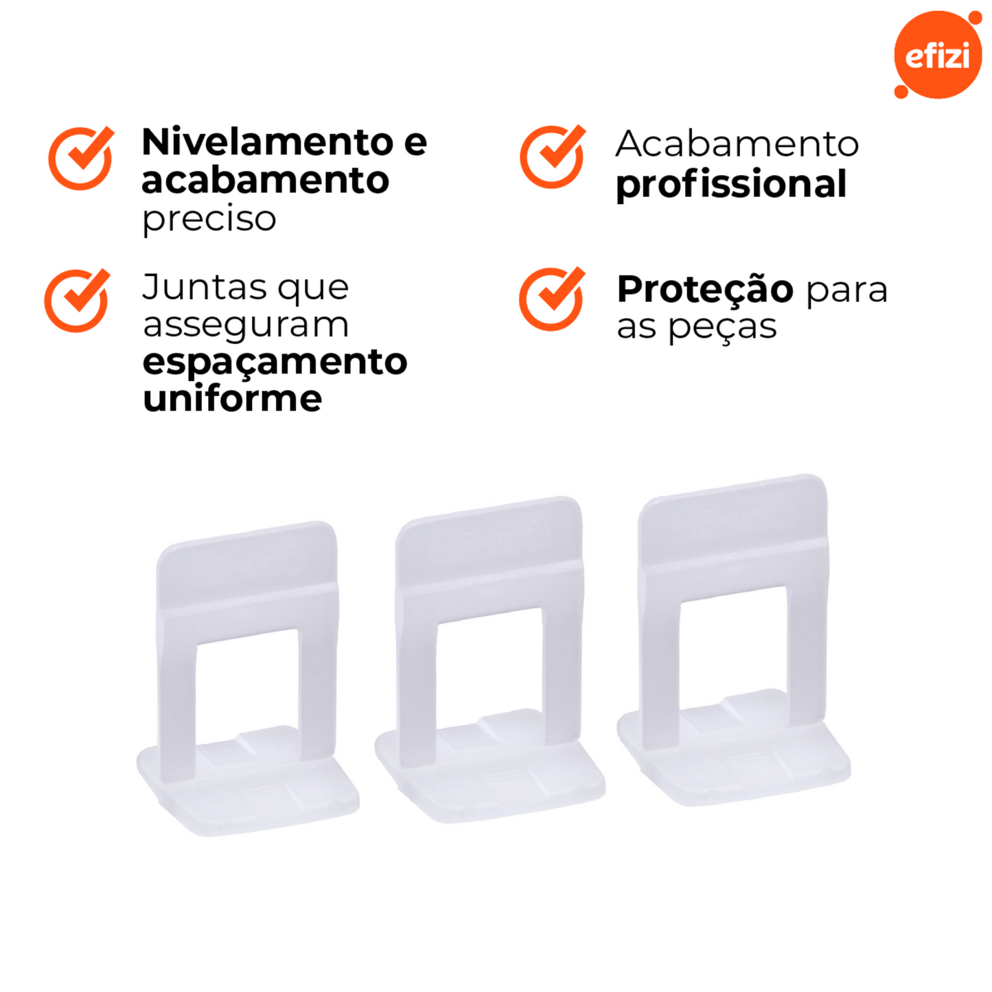 Espaçador Nivelador  Slim 1,0 mm  (TRANSPARENTE) C/1000 PÇS
