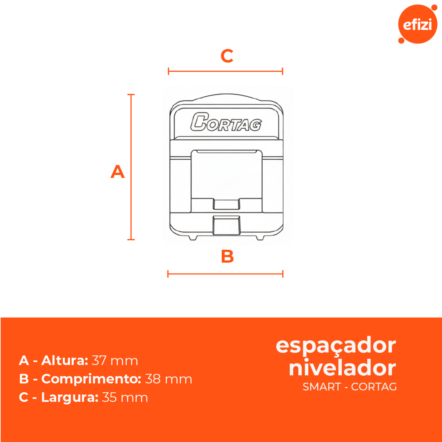 Espaçador Nivelador 2,0 mm Smart C/ 500 PÇS