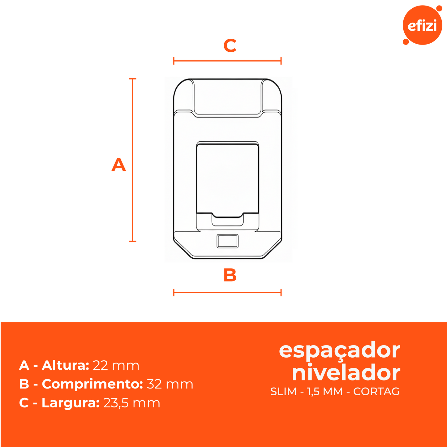 Espaçador Nivelador  Slim 1,5 mm  (TRANSPARENTE) C/1000 PÇS