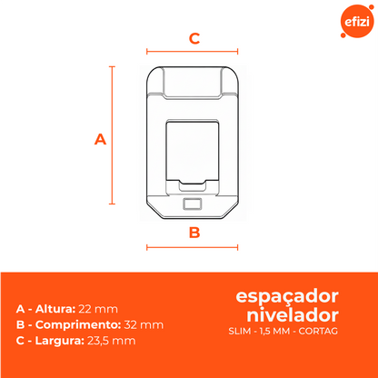 Espaçador Nivelador  Slim 1,5 mm  (TRANSPARENTE) C/1000 PÇS