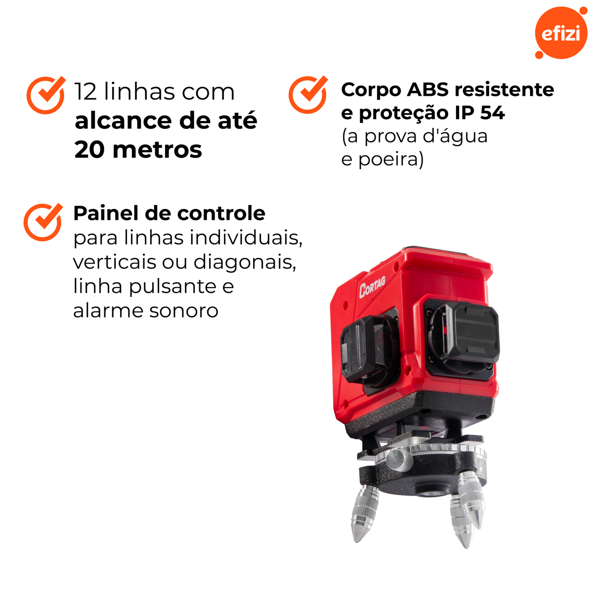 Nível Laser Verde 3D Standard - 12 Linhas