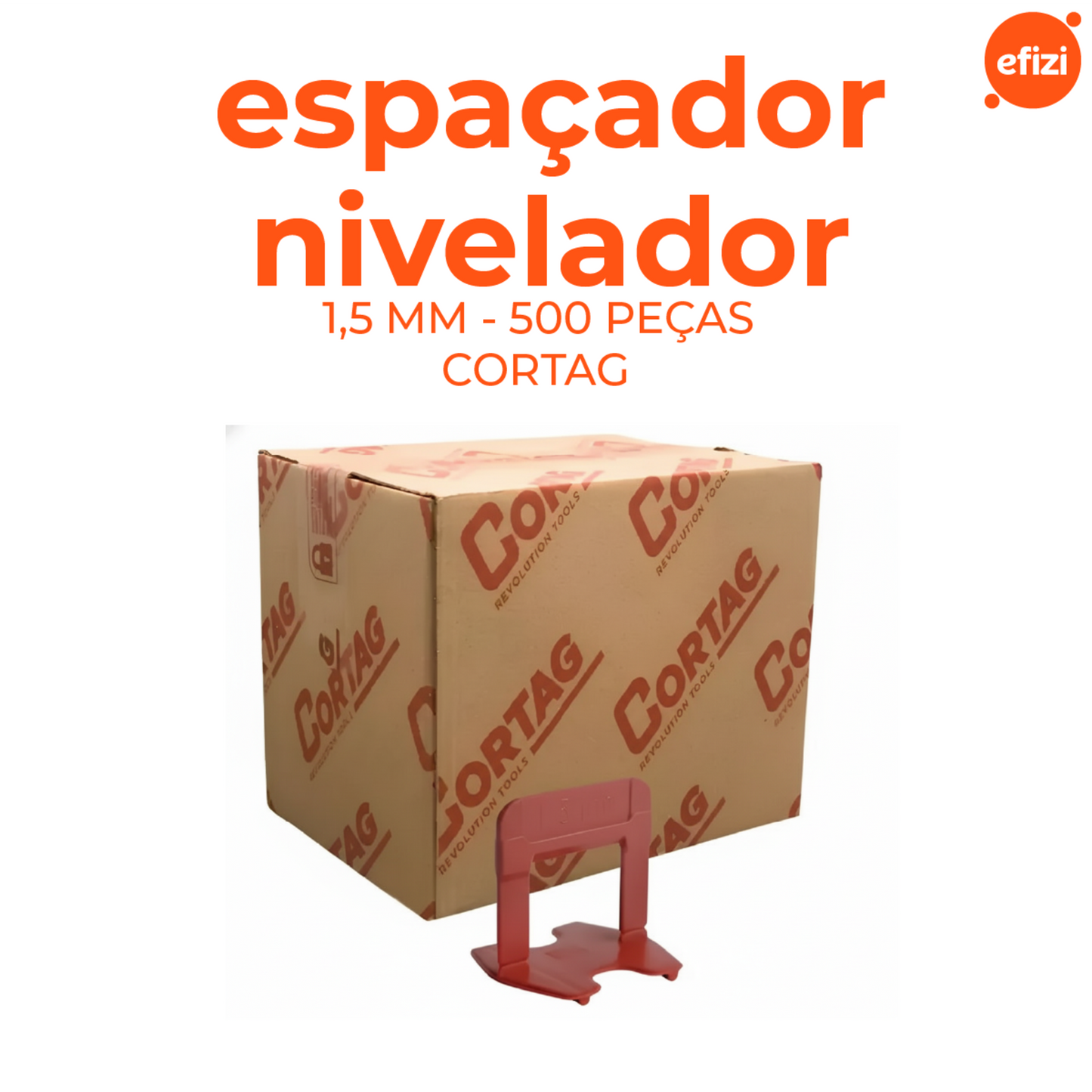 Espaçador Nivelador  1,5 mm  (VERMELHO)  C/500  Pçs