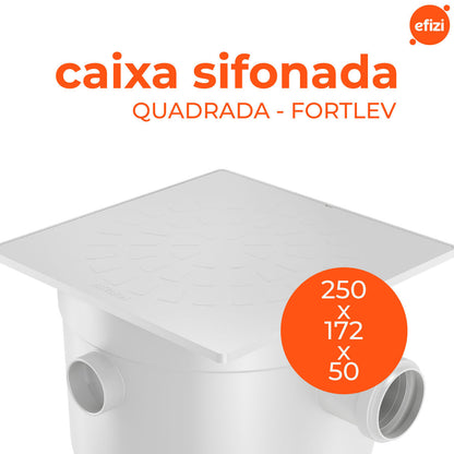 Caixa Sifonada Quadrada 250x172x50 Fortlev