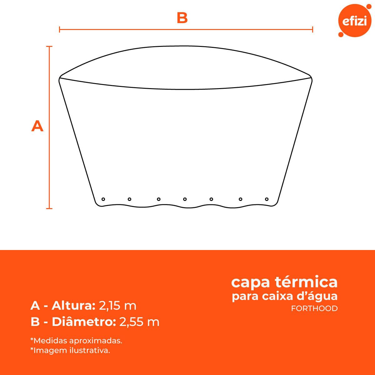 Capa Térmica para Caixa d'Água 5.000 Litros Forthood