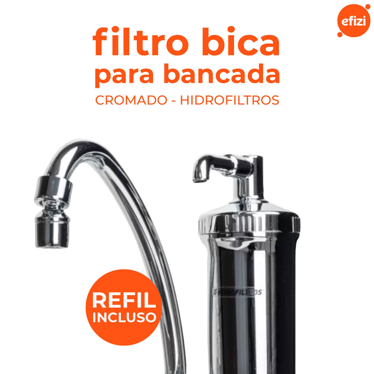 Filtro de Bancada Bica Móvel Cromado Hidrofiltros