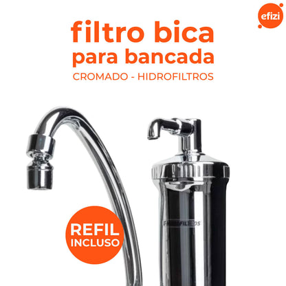 Filtro de Bancada Bica Móvel Cromado Hidrofiltros