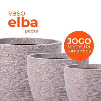 Jogo Vasos 3 Tamanhos Elba Pedra Terrano