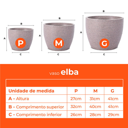 Jogo Vasos 3 Tamanhos Elba Pedra Terrano