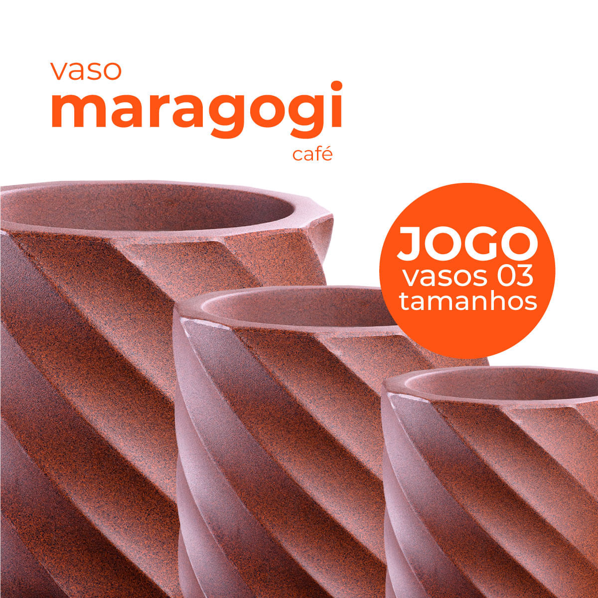 Jogo Vasos 3 Tamanhos Maragogi Café Terrano