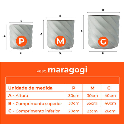 Jogo Vasos 3 Tamanhos Maragogi Cinza Terrano