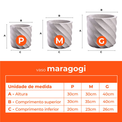 Jogo Vasos 3 Tamanhos Maragogi Pedra Terrano