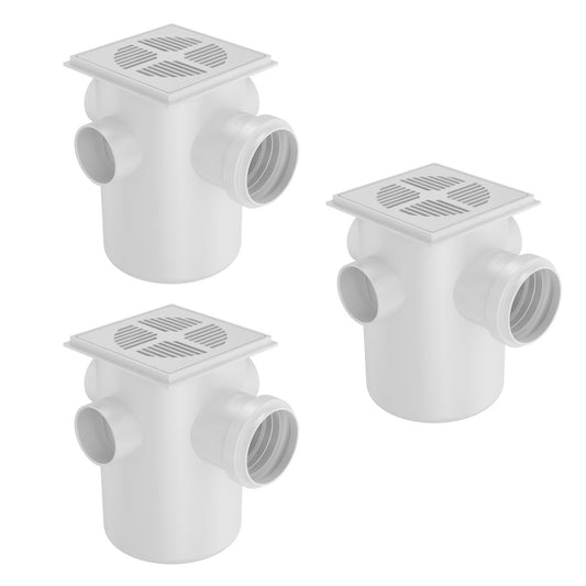 Kit 3 Caixas Sifonada Quadrada 100x150x50 Fortlev