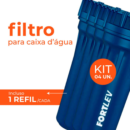 Kit 4 Filtros P/ Caixa D'Água ou Cavalete Fortlev