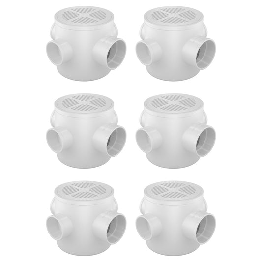 Kit 6 Caixas Sifonada Redonda 100x100x50 Fortlev