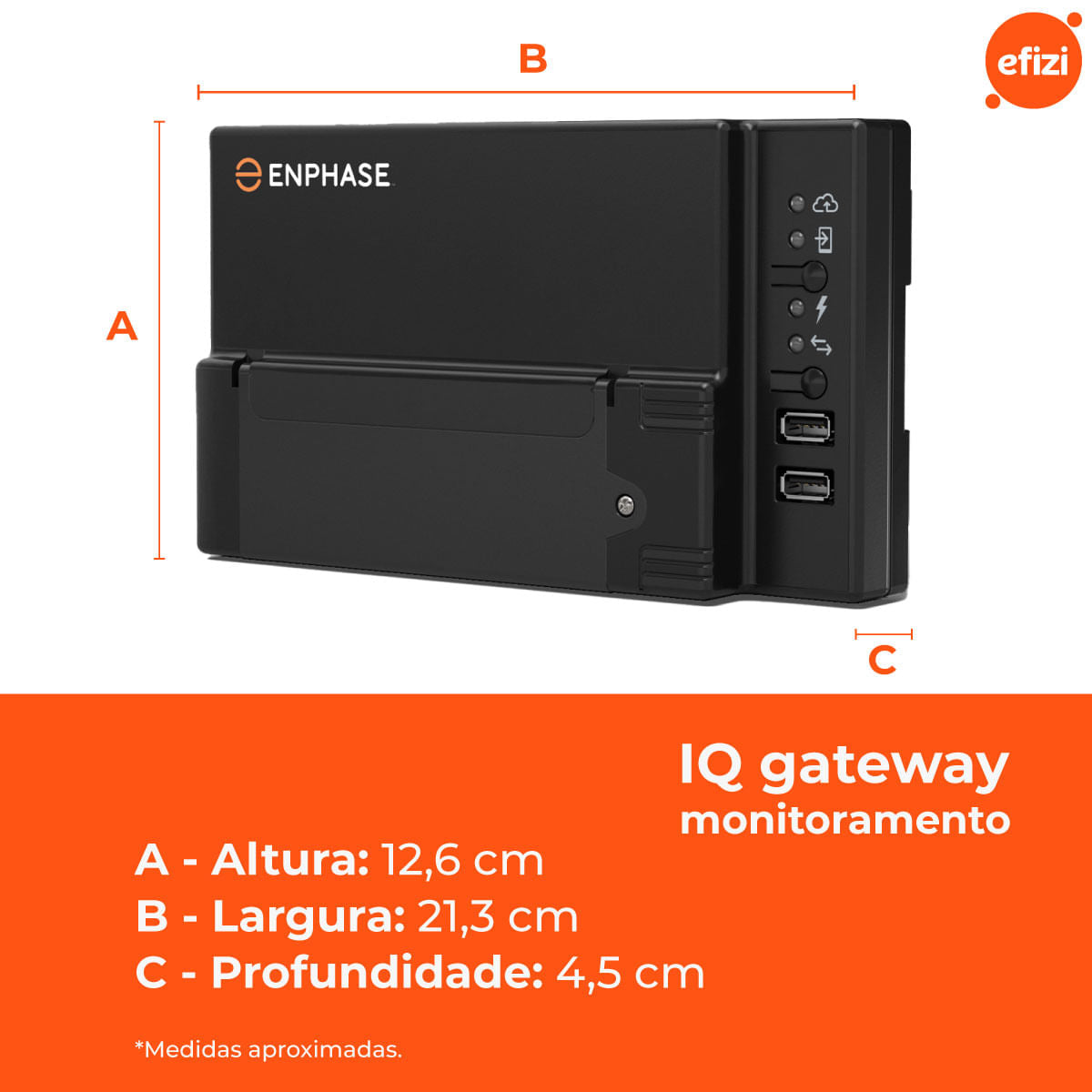 Monitoramento Gateway Mono 220V Tri 380V Enphase