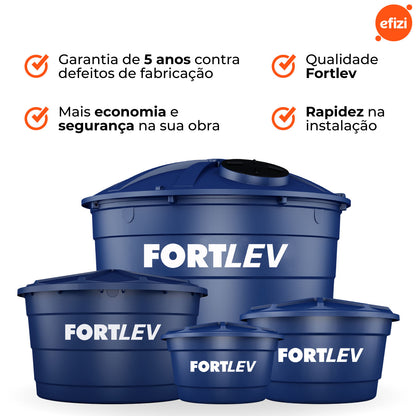 Caixa D'Água Polietileno 500L Azul Fortlev