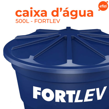 Caixa D'Água Polietileno 500L Azul Fortlev
