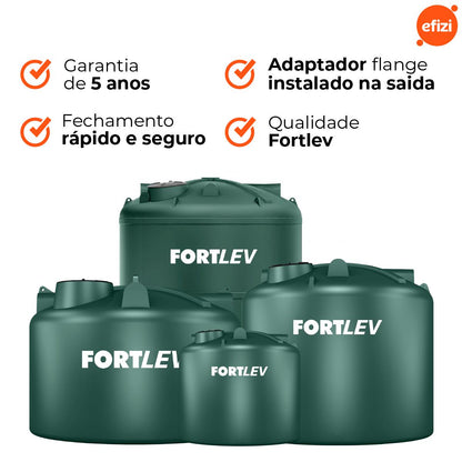Tanque Polietileno 5.000L Verde Fortlev