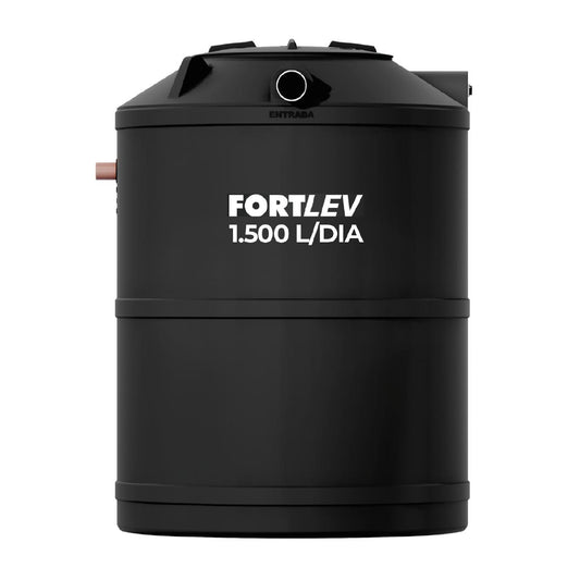 Fossa Séptica Biodigestor Max  SS (Solo e Superfície) 1500L/Dia Preta Fortlev