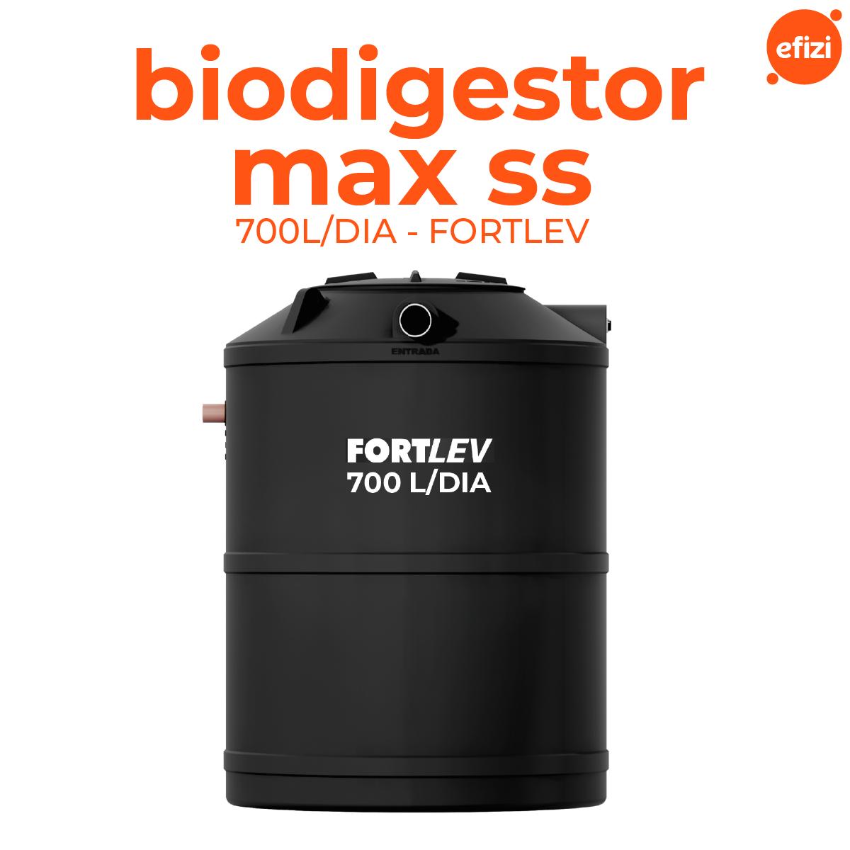 Fossa Séptica Biodigestor Max  SS (Solo e Superfície) 700L/Dia Preta Fortlev