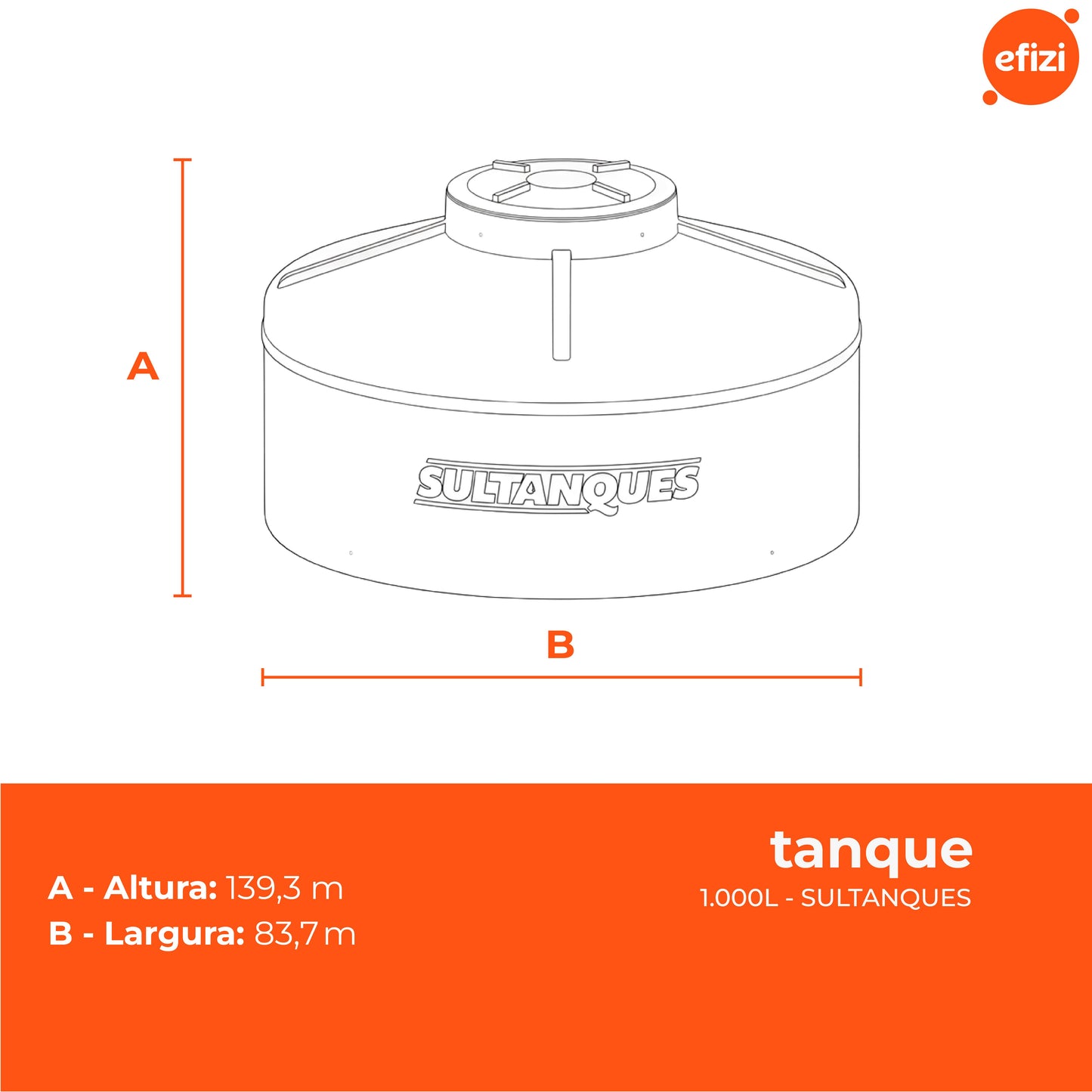 Tanque 1.000L Polietileno Sultanques