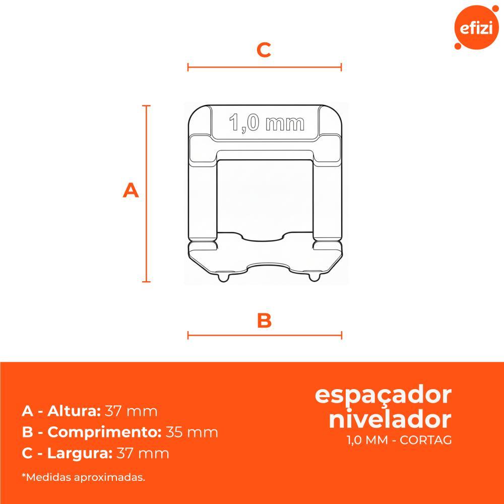 Espaçador  Nivelador 1,0 mm (AZUL) C/500 PÇS