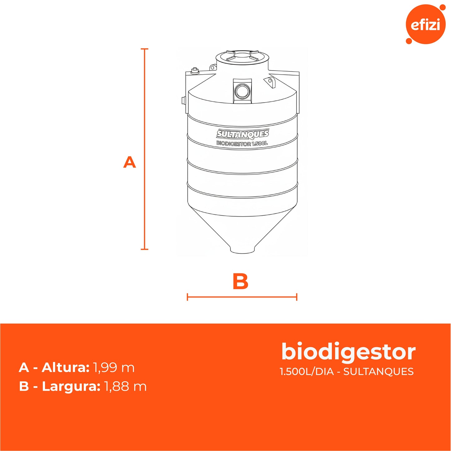 Biodigestor 1.500L/Dia  Sultanques