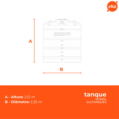 Tanque 10.000L Polietileno Sultanques