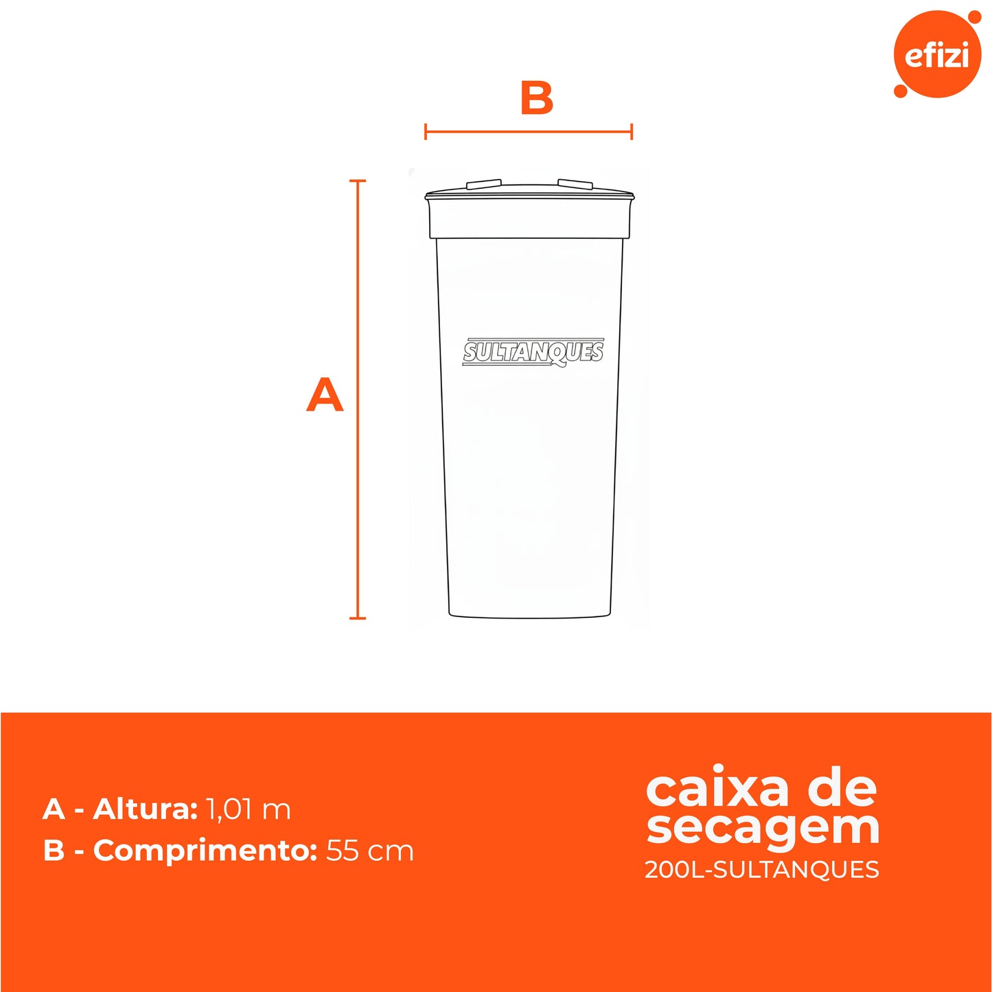 Caixa/Leito de Secagem 200L Sultanques