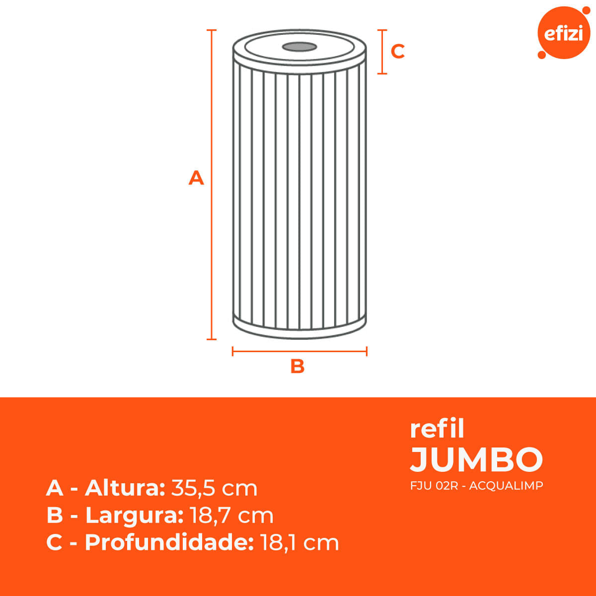 Refil Filtro Jumbo FJU 02R Acqualimp