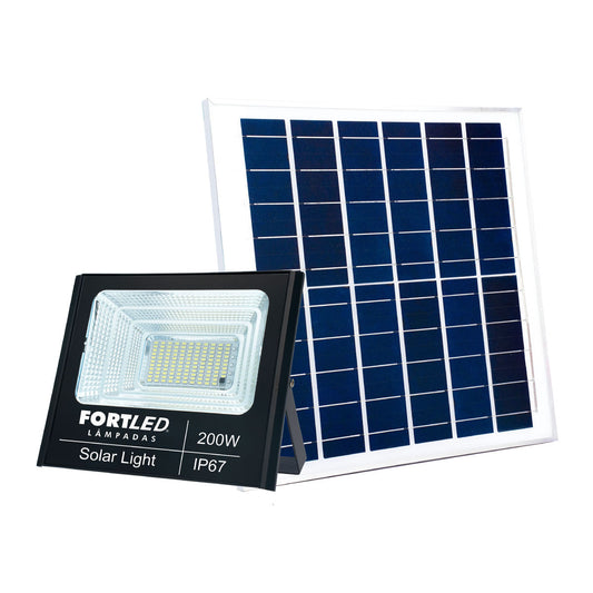 Refletor com Painel Solar 200W Fortled