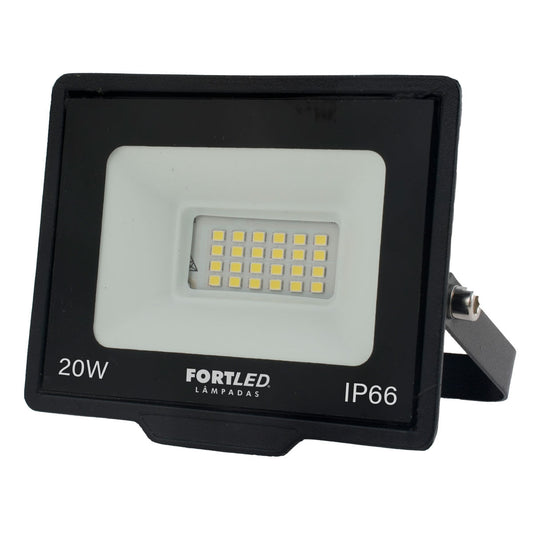 Refletor Led 20W Luz Amarela 3000K Fortled