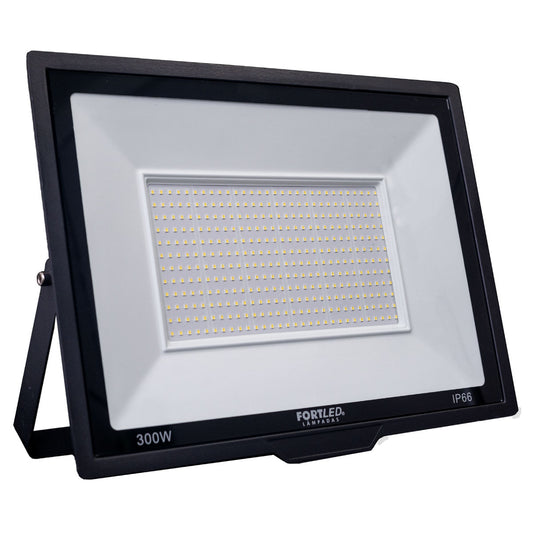 Refletor Slim 300W Luz Branca 6500k Fortled